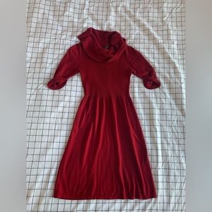Jones New York Red Turtleneck Dress